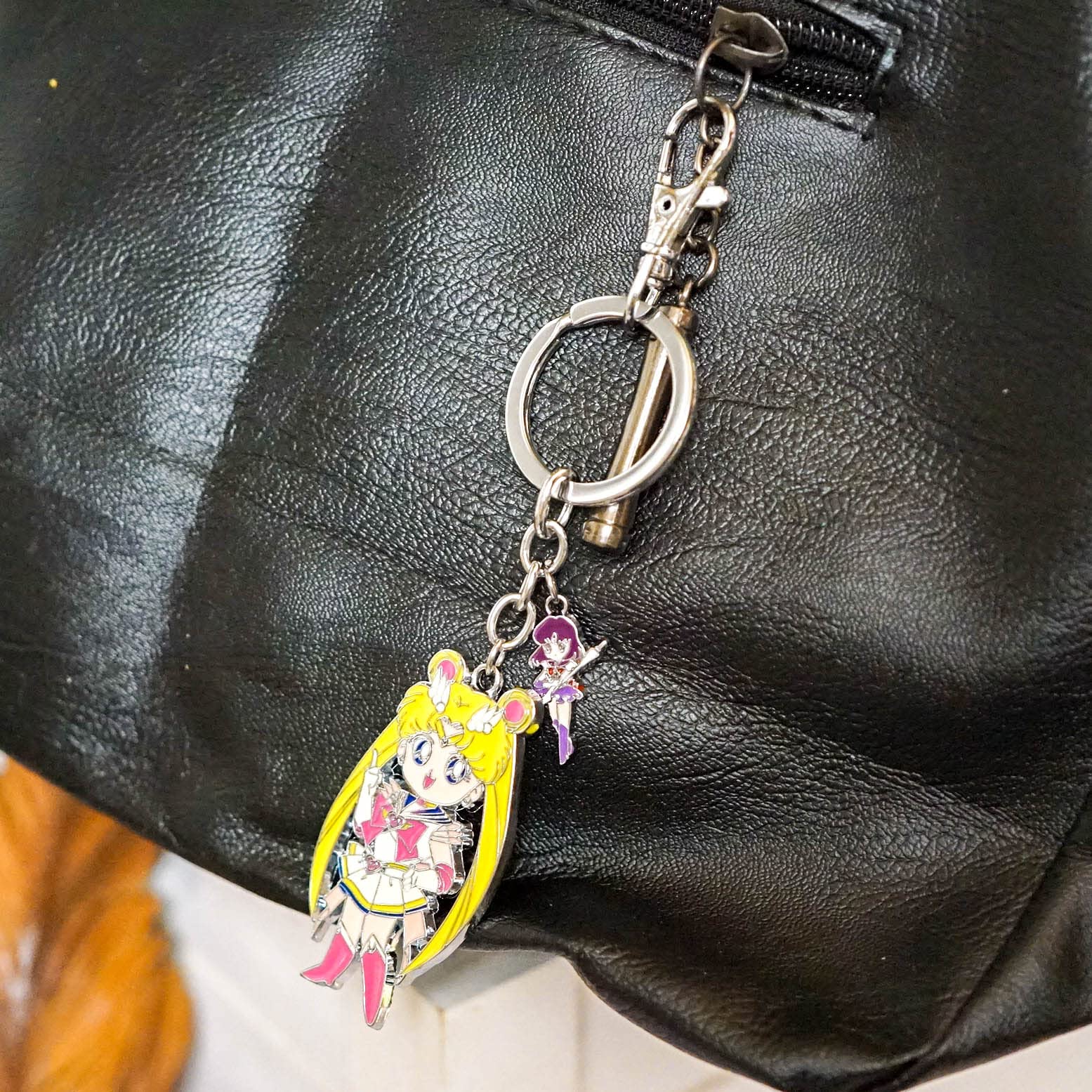 Amazon.co.jp: キーホルダー セーラームーン キーリング サターン 二頭